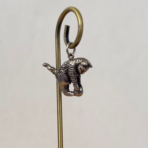 Vintage 80's Sterling Silver George Schuler Cat Charm, Bracelet/Necklace Charm